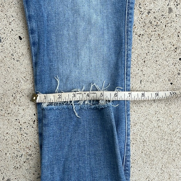 FRAME Le Sylvie High Waist Raw Hem Crop Jeans Overturn Wash Waist 27 - Picture 9 of 12